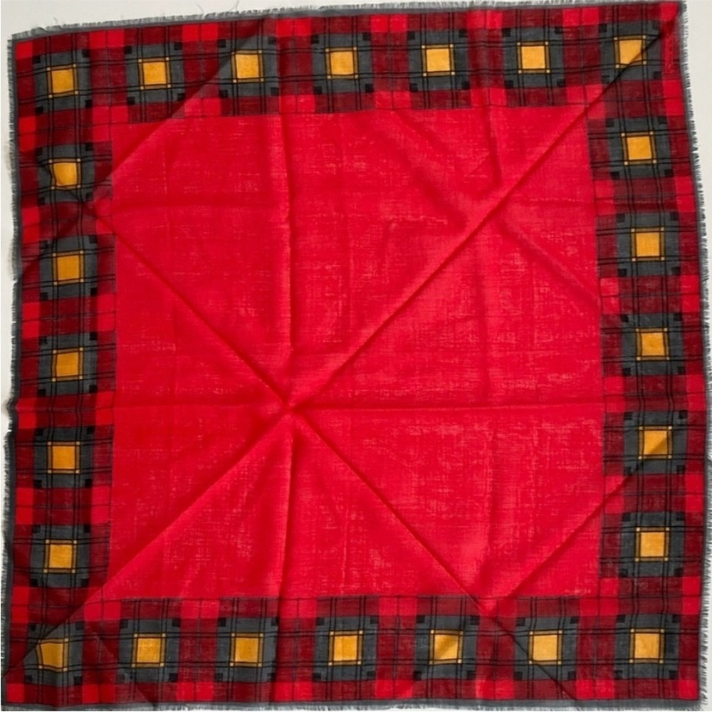 Oscar de la Renta 100% Wool Red Scarf